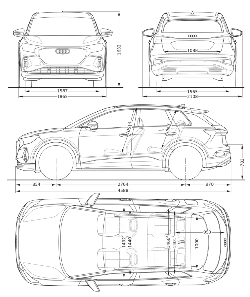 Q4 e-tron-rozmery
